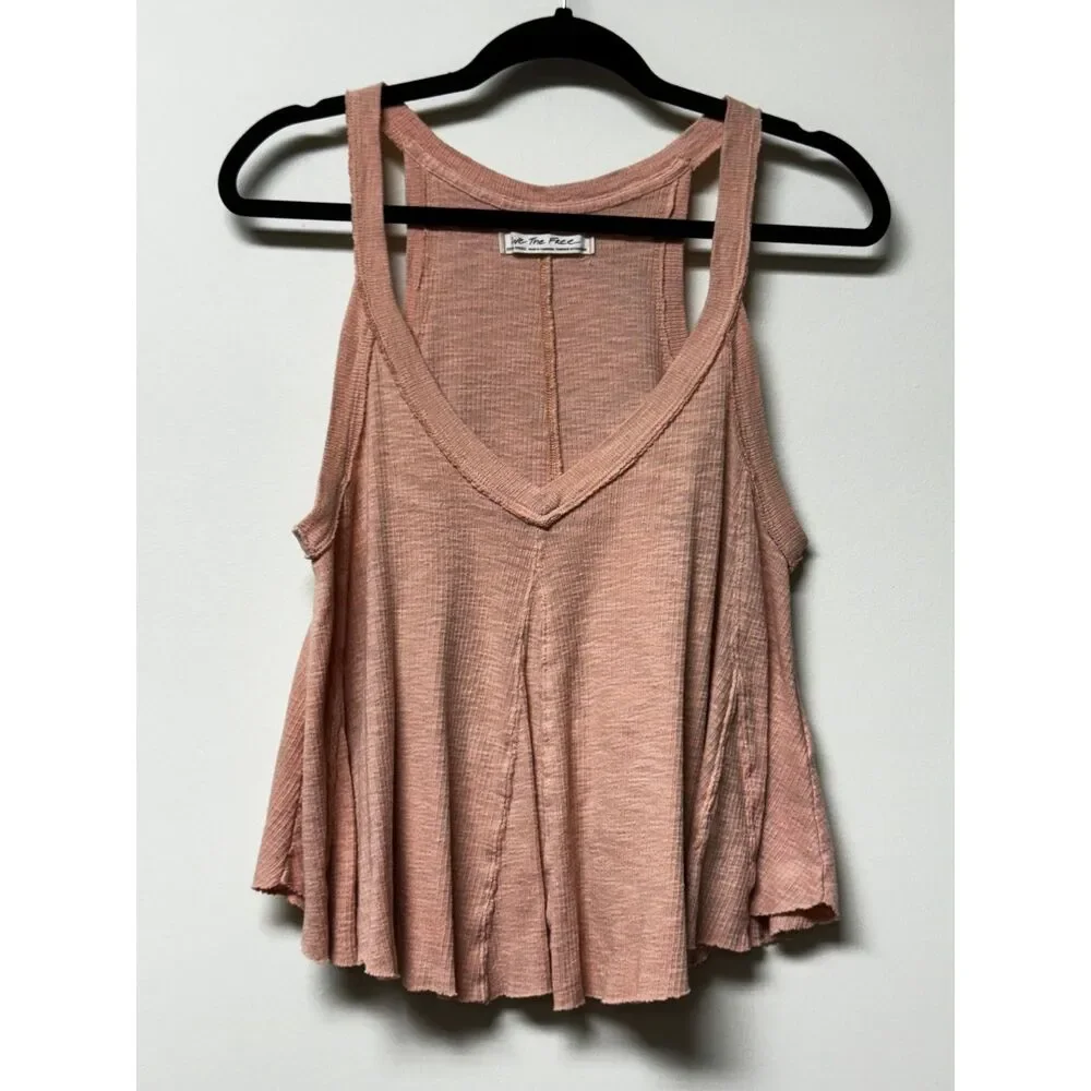 FREE PEOPLE We The Free Crush On You Tank, Blush Pink, Sz XS